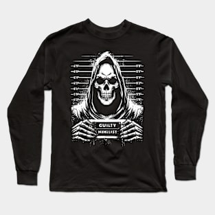 Grim Reaper Mugshot Long Sleeve T-Shirt